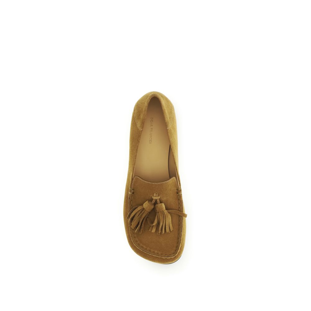 Dear Frances Beige Calf Leather Bos Taurus Slip-On Loafers Curated Luxury Accessories by Orvyn
