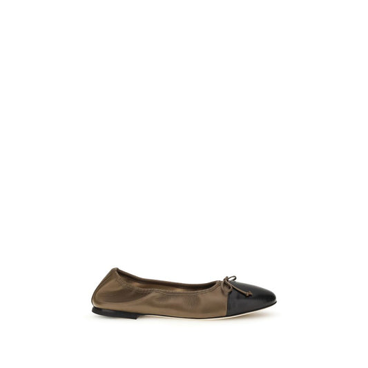 Dear Frances Brown Calf Leather Bos Taurus Ballet Flats Curated Luxury Accessories by Orvyn