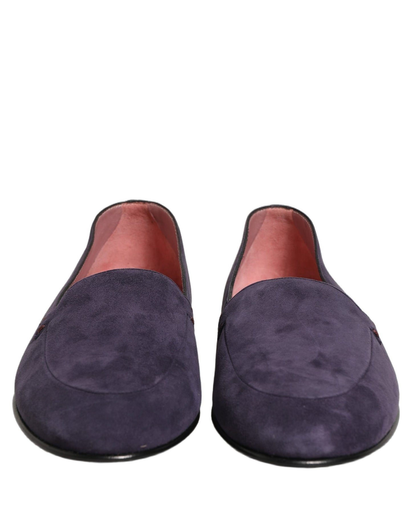 Dolce & Gabbana Violet Velvet Slip On Men Flats Loafers Shoes Curated Luxury Accessories by Orvyn