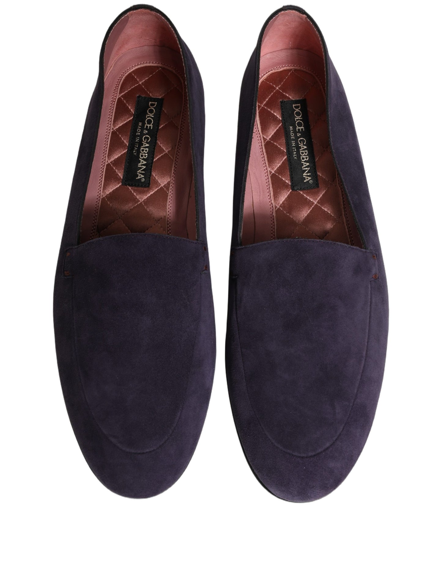 Dolce & Gabbana Violet Velvet Slip On Men Flats Loafers Shoes Curated Luxury Accessories by Orvyn