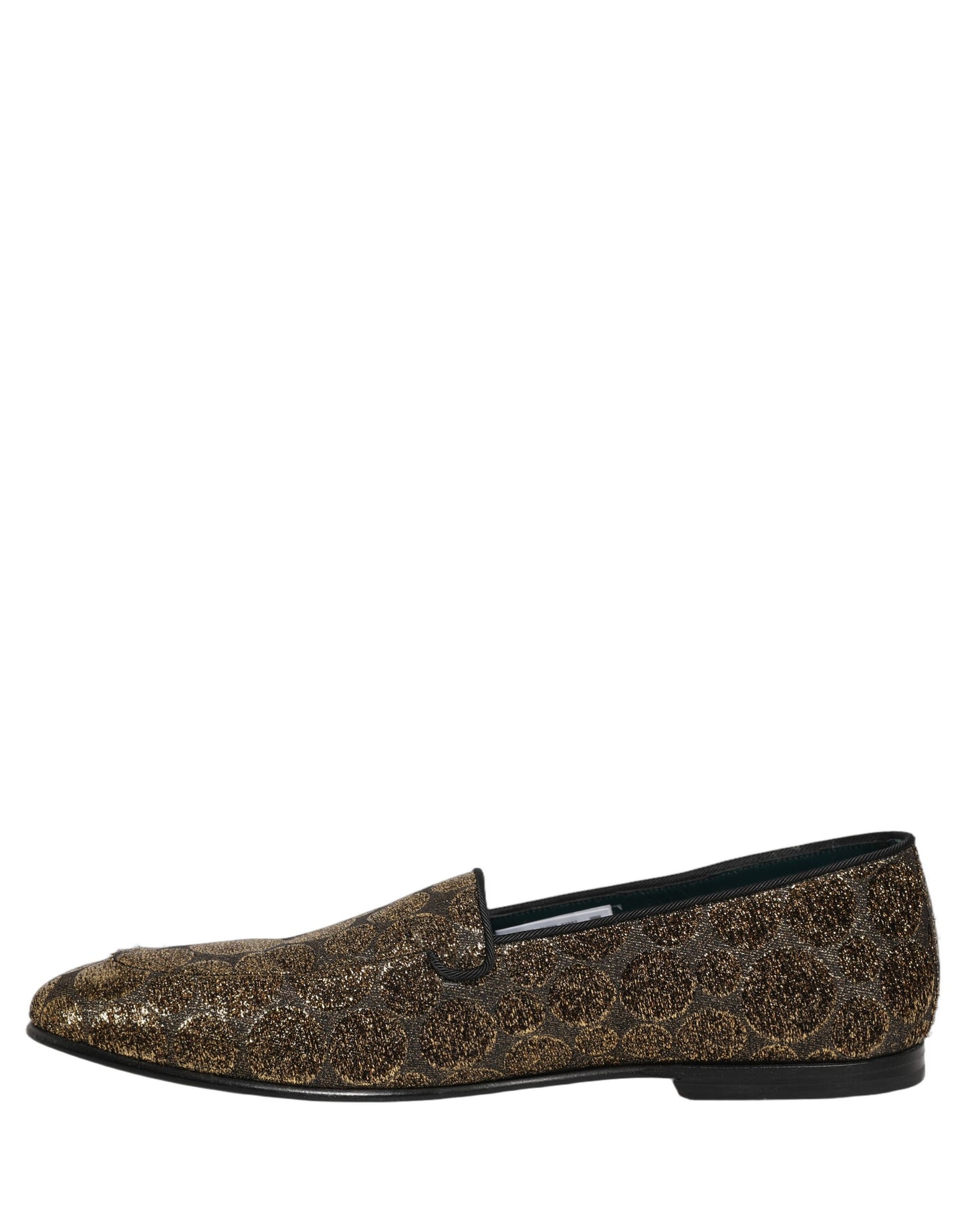 Dolce & Gabbana Gold Lurex Glitter Men Slip On Loafers Shoes Curated Luxury Accessories by Orvyn