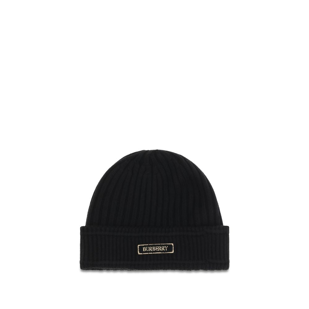 Burberry Black Wool Oves Aries Beanie Curated Luxury Accessories by Orvyn