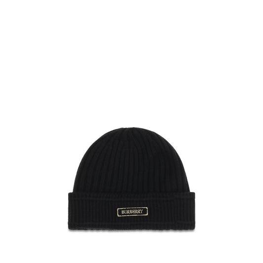 Burberry Black Wool Oves Aries Beanie Curated Luxury Accessories by Orvyn