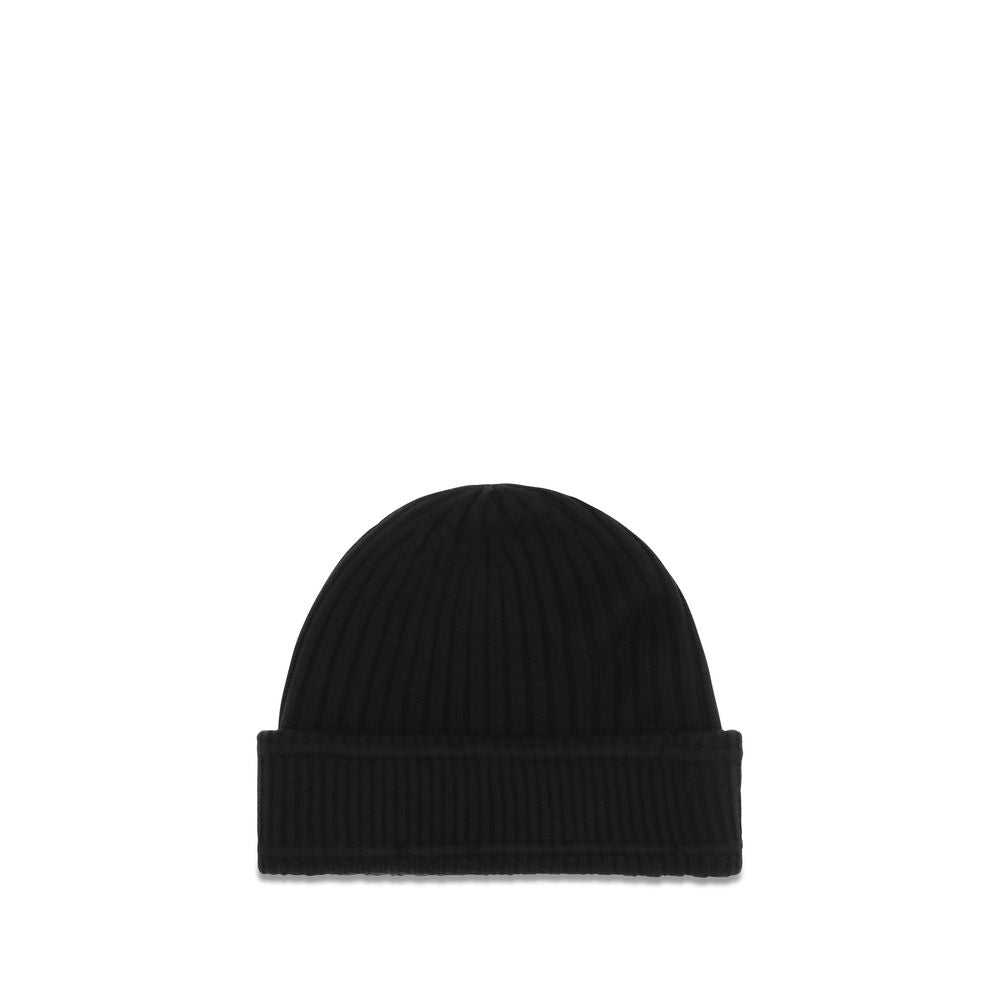 Burberry Black Wool Oves Aries Beanie Curated Luxury Accessories by Orvyn