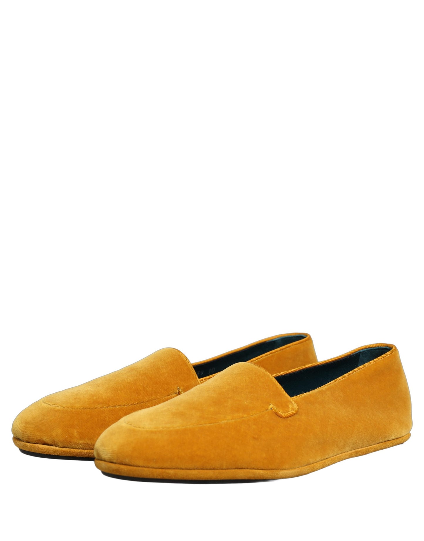 Dolce & Gabbana Yellow Velvet Slip On Men Dress Loafers Shoes Curated Luxury Accessories by Orvyn