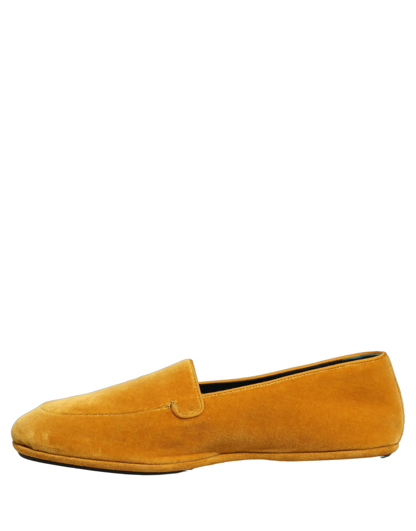 Dolce & Gabbana Yellow Velvet Slip On Men Dress Loafers Shoes Curated Luxury Accessories by Orvyn