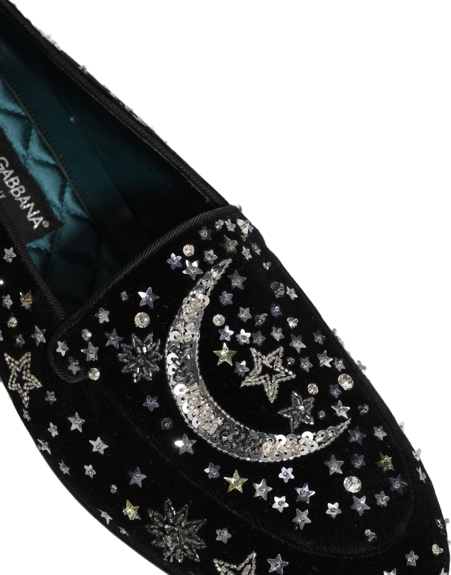 Dolce & Gabbana Black Crystal Embellished Dress Loafers Shoes Curated Luxury Accessories by Orvyn