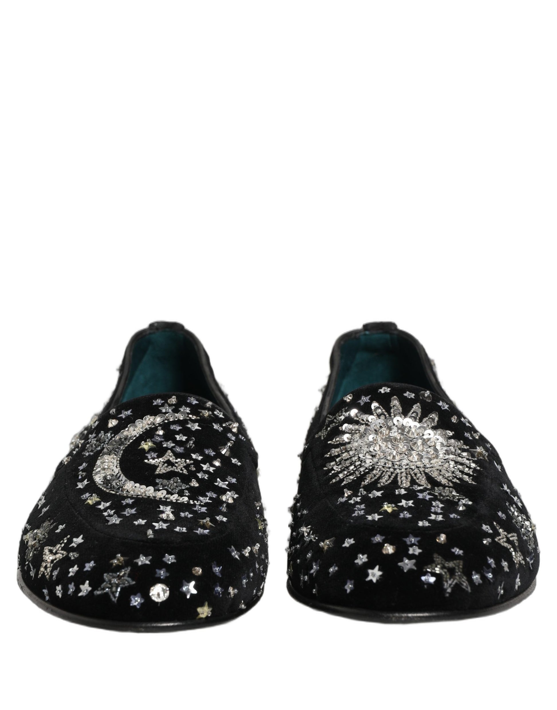 Dolce & Gabbana Black Crystal Embellished Dress Loafers Shoes Curated Luxury Accessories by Orvyn