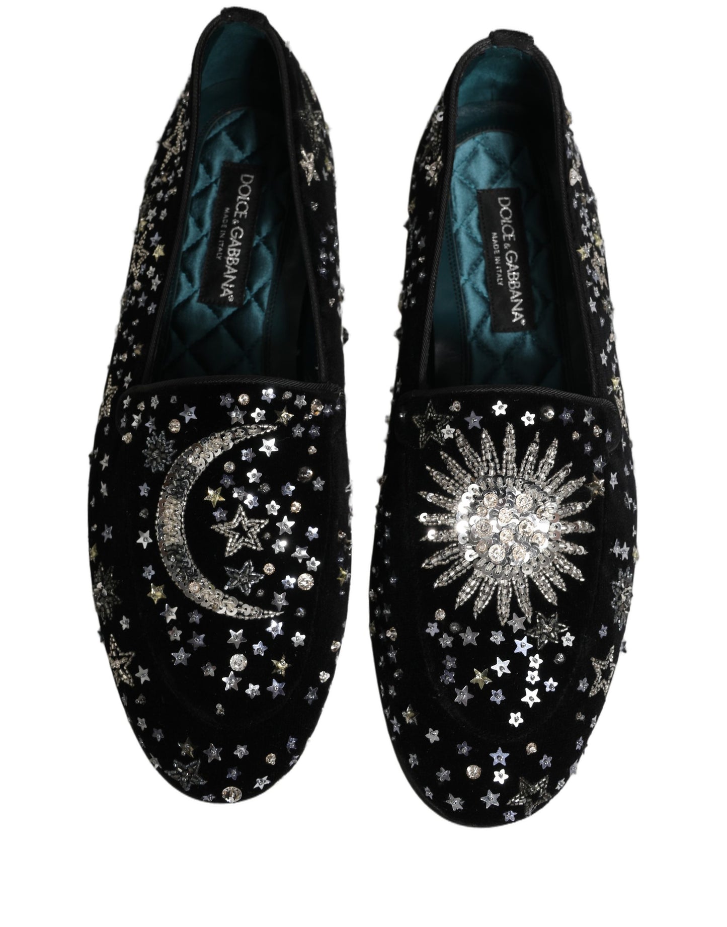 Dolce & Gabbana Black Crystal Embellished Dress Loafers Shoes Curated Luxury Accessories by Orvyn