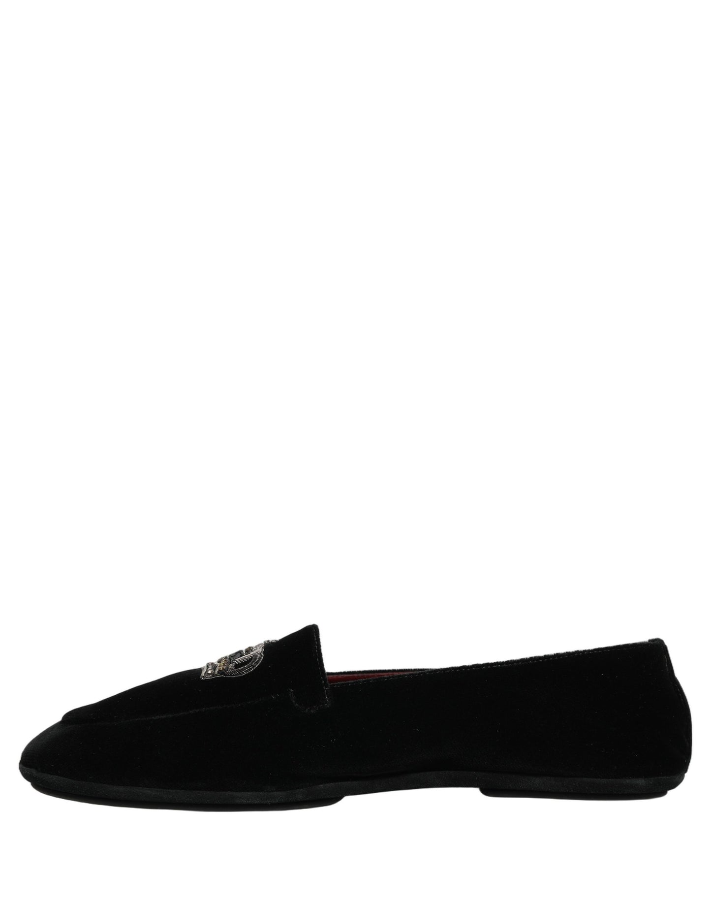 Dolce & Gabbana Black Crown Embellished Dress Loafers Shoes Curated Luxury Accessories by Orvyn
