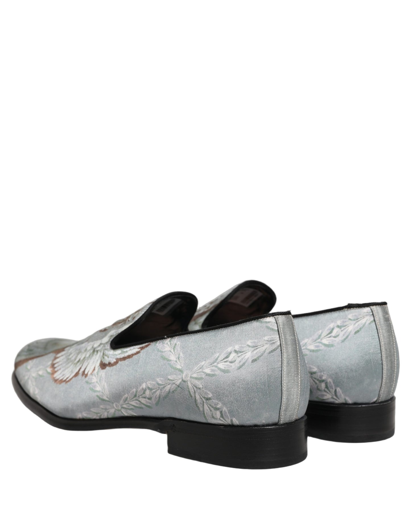Dolce & Gabbana Gray Baroque Angel Velvet Men Loafers Shoes Curated Luxury Accessories by Orvyn