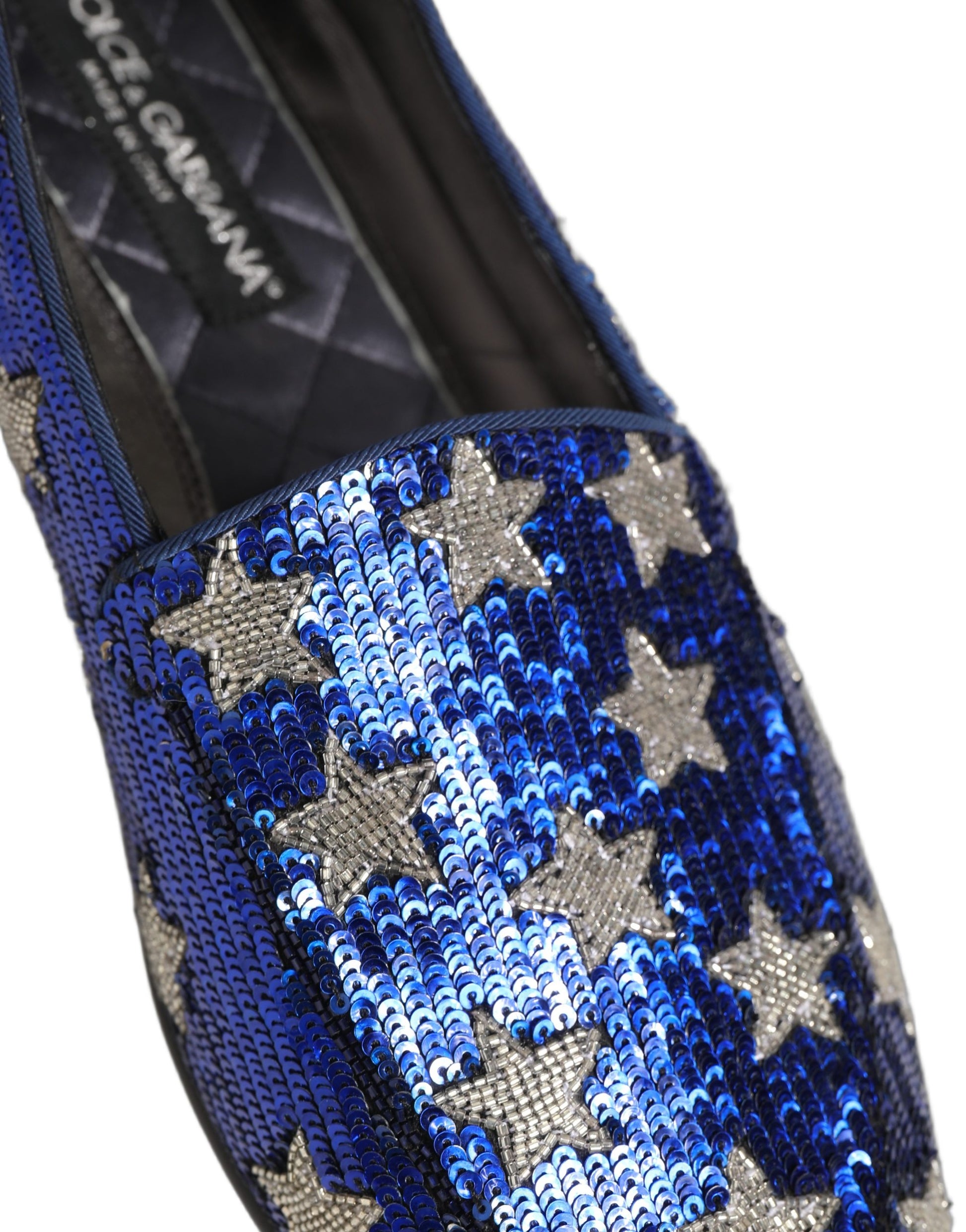 Dolce & Gabbana Multicolor Flag Sequin Dress Loafers Shoes Curated Luxury Accessories by Orvyn