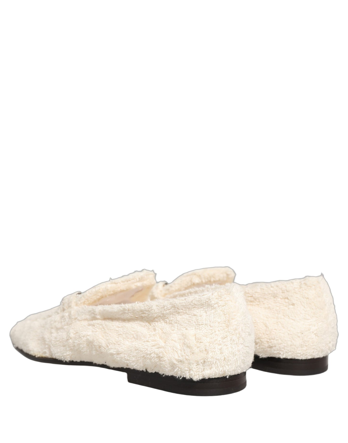 Dolce & Gabbana White Fur Shearling Men Dress Loafers Shoes Curated Luxury Accessories by Orvyn