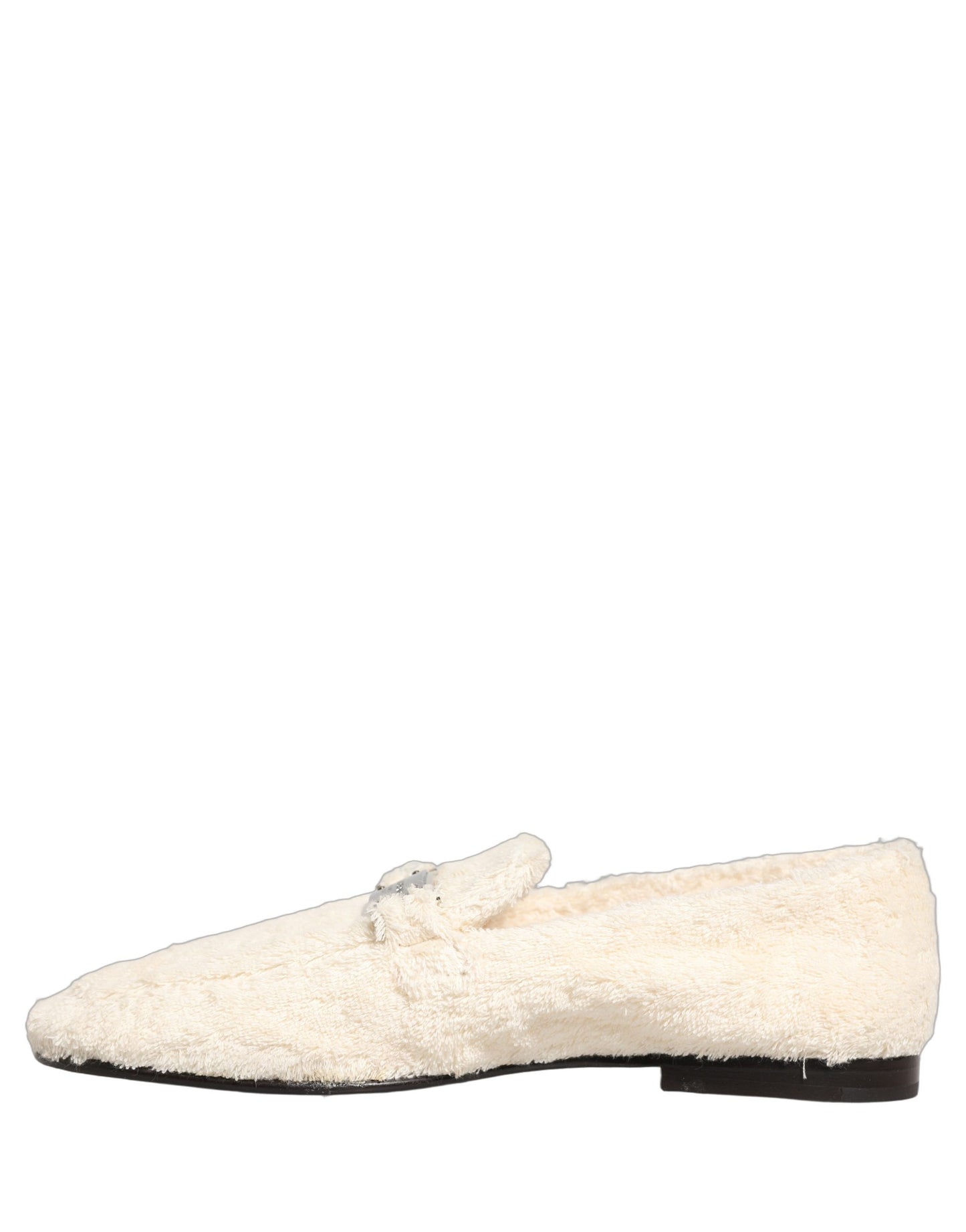 Dolce & Gabbana White Fur Shearling Men Dress Loafers Shoes Curated Luxury Accessories by Orvyn