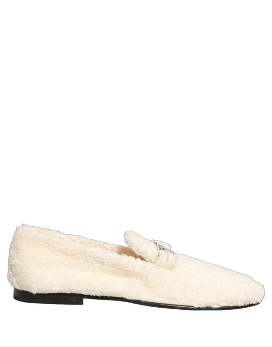 Dolce & Gabbana White Fur Shearling Men Dress Loafers Shoes Curated Luxury Accessories by Orvyn