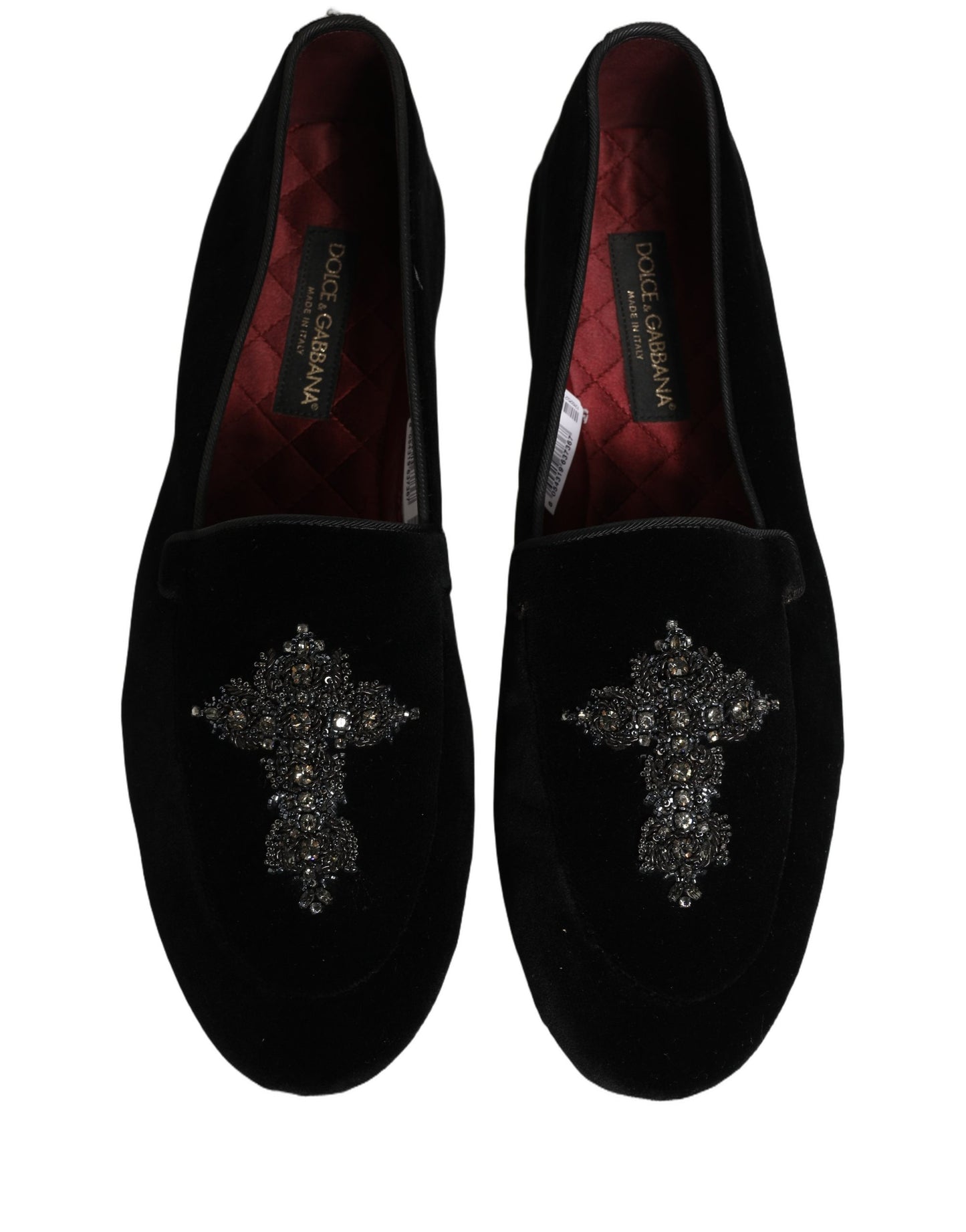 Dolce & Gabbana Black Suede Embellished Dress Loafers Shoes Curated Luxury Accessories by Orvyn