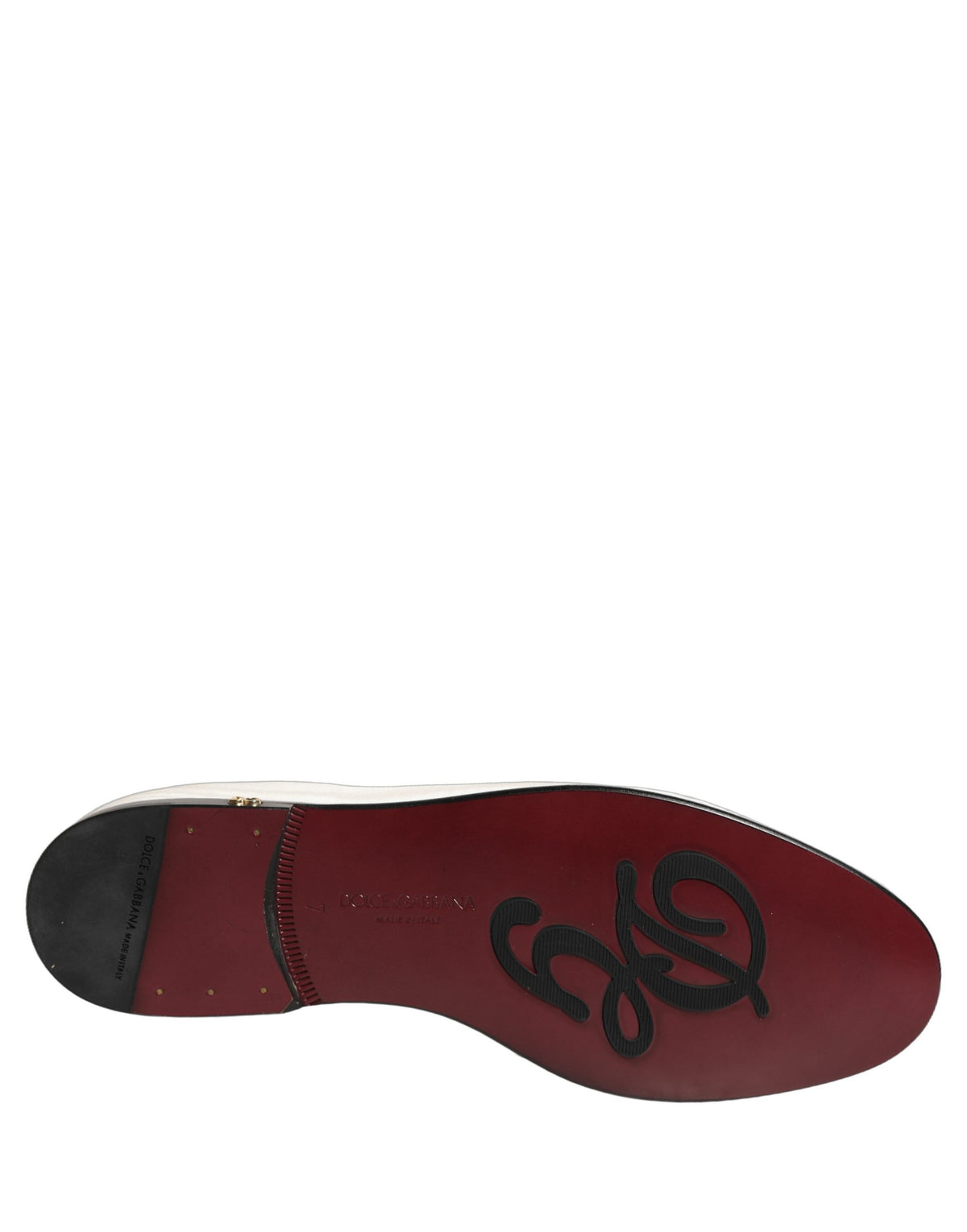 Dolce & Gabbana White Velvet Slip On Men Flats Loafers Shoes weiss
