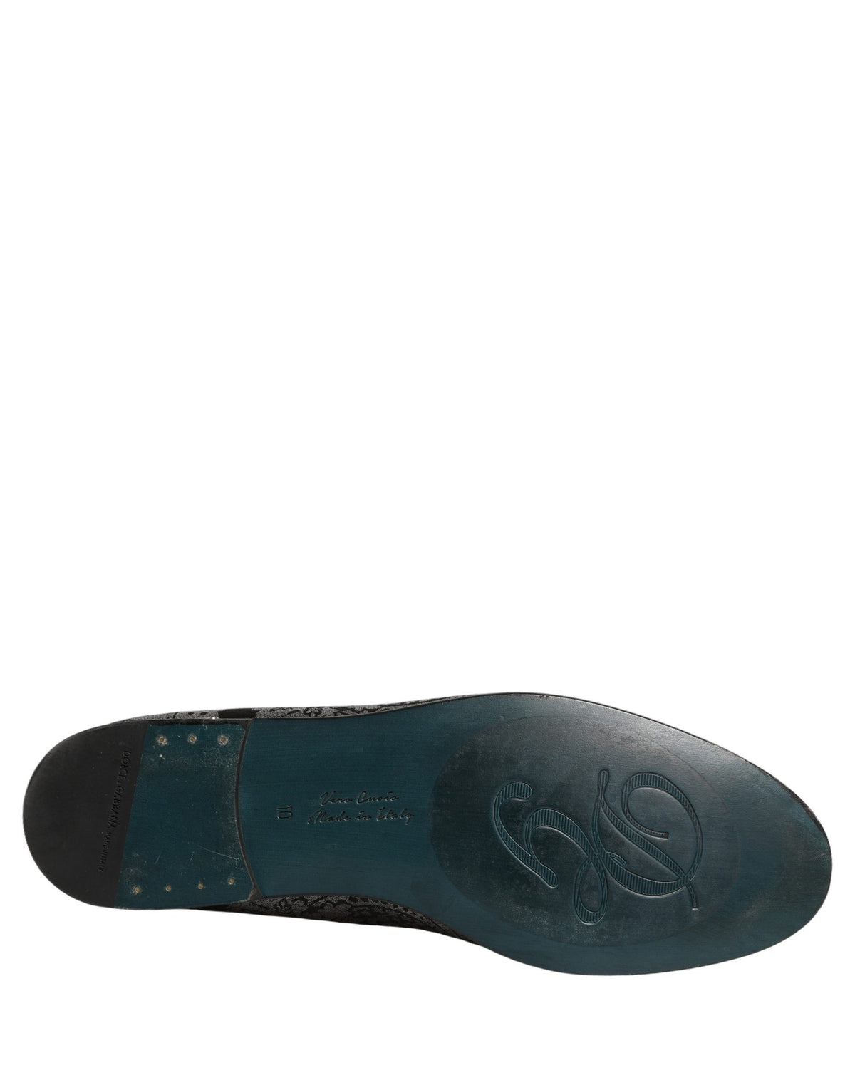 Dolce & Gabbana Silver 'Slip-On' Mini Loafers