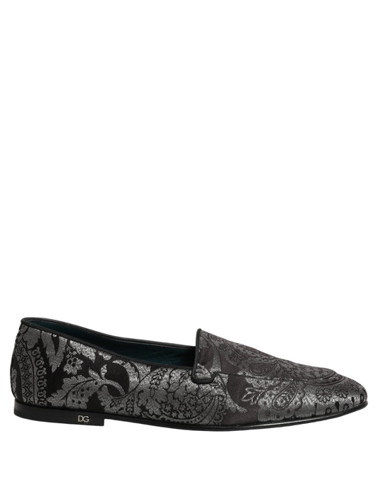 Dolce & Gabbana Silver 'Slip-On' Mini Loafers