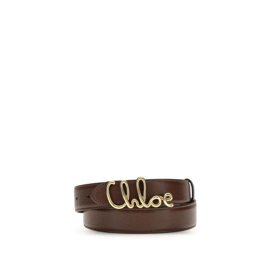 Chloé Brown Calf Leather Bos Taurus Regular Belt Curated Luxury Accessories by Orvyn