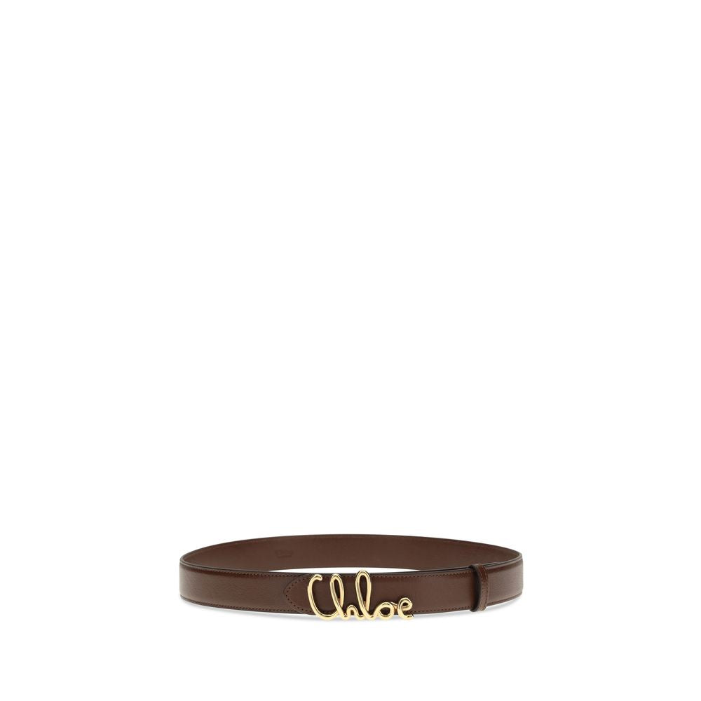 Chloé Brown Calf Leather Bos Taurus Regular Belt Curated Luxury Accessories by Orvyn