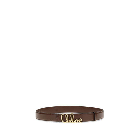 Chloé Brown Calf Leather Bos Taurus Regular Belt Curated Luxury Accessories by Orvyn