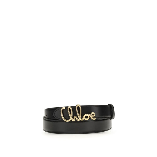 Chloé Black Calf Leather Bos Taurus Belt Curated Luxury Accessories by Orvyn