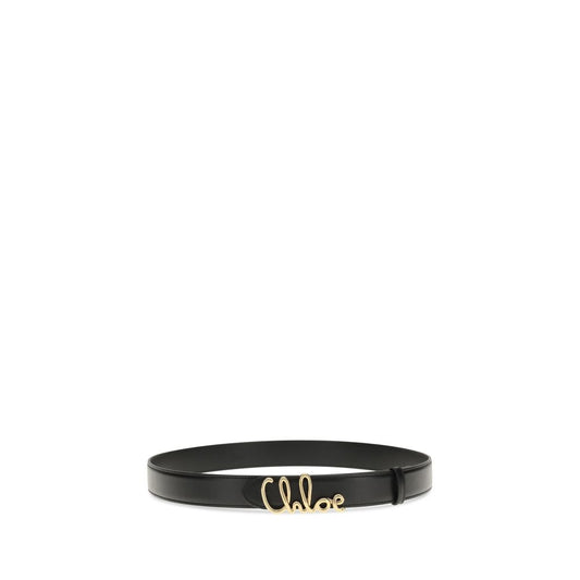Chloé Black Calf Leather Bos Taurus Belt Curated Luxury Accessories by Orvyn
