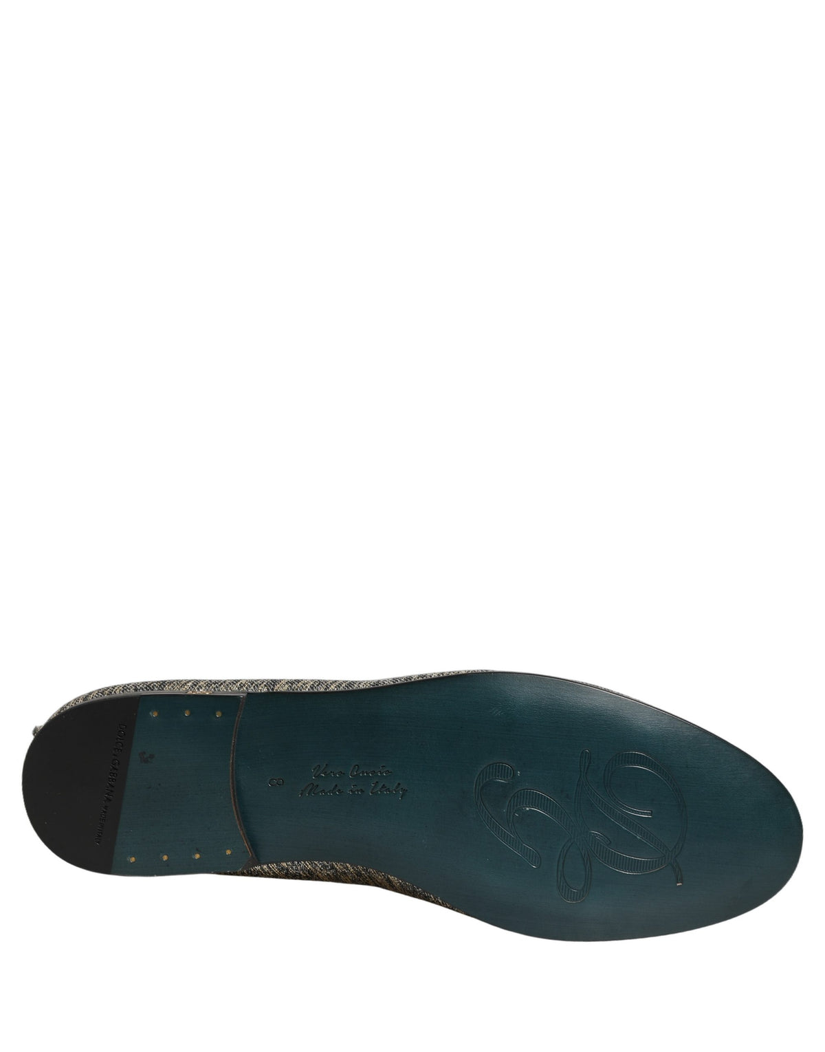 Dolce & Gabbana Gray Glitter Lurex DG Logo Dress Loafers Shoes grau