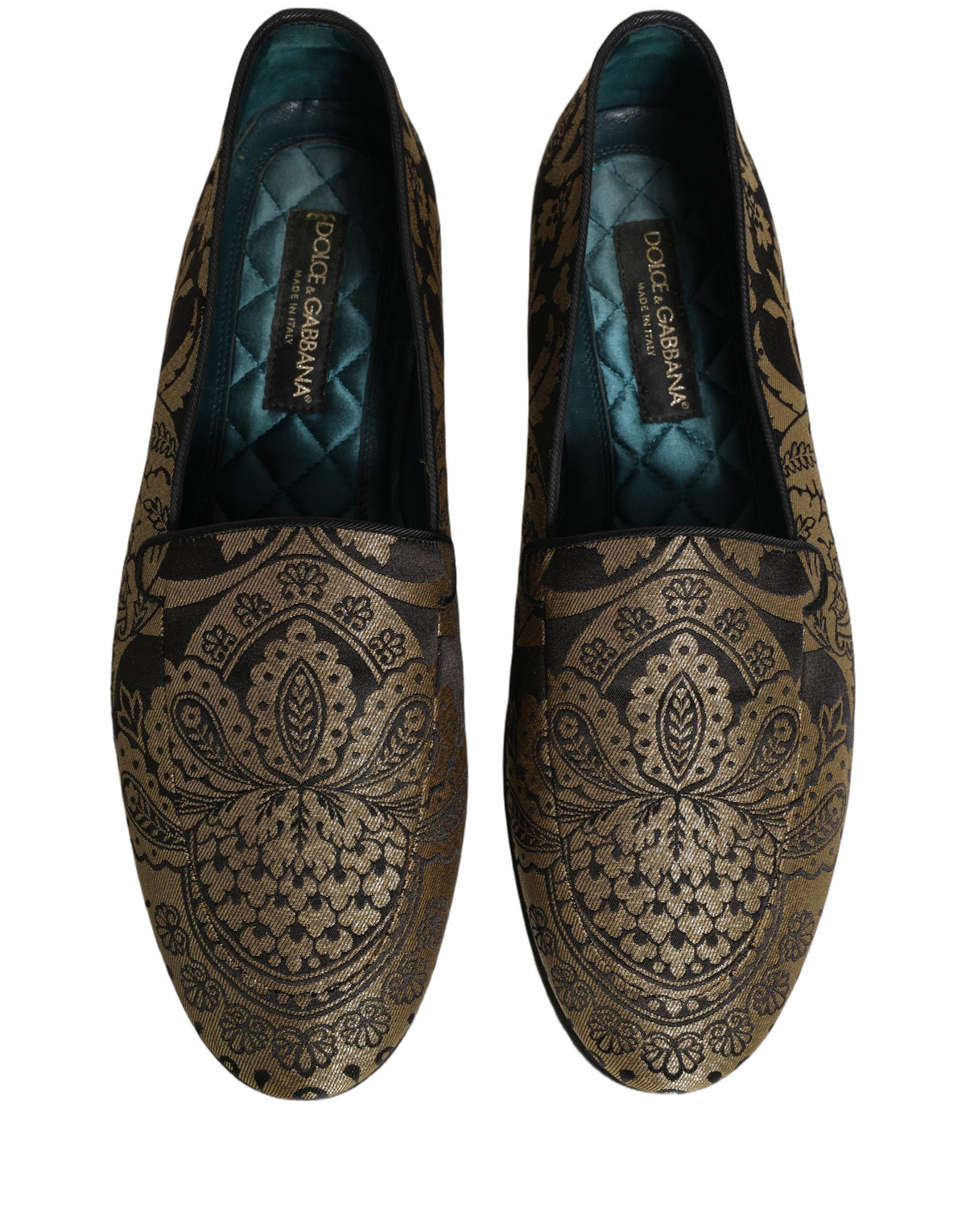 Dolce & Gabbana Gold 'Slip-On' Mini Loafers