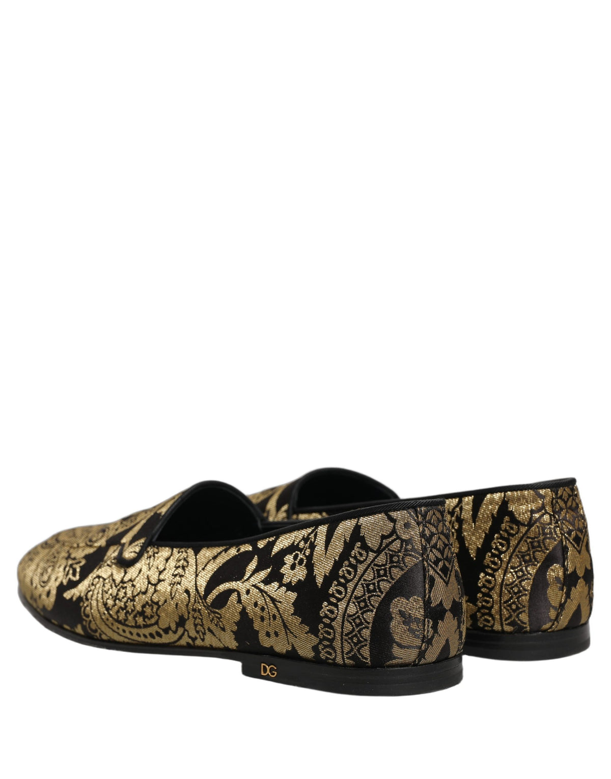Dolce & Gabbana Gold 'Slip-On' Mini Loafers
