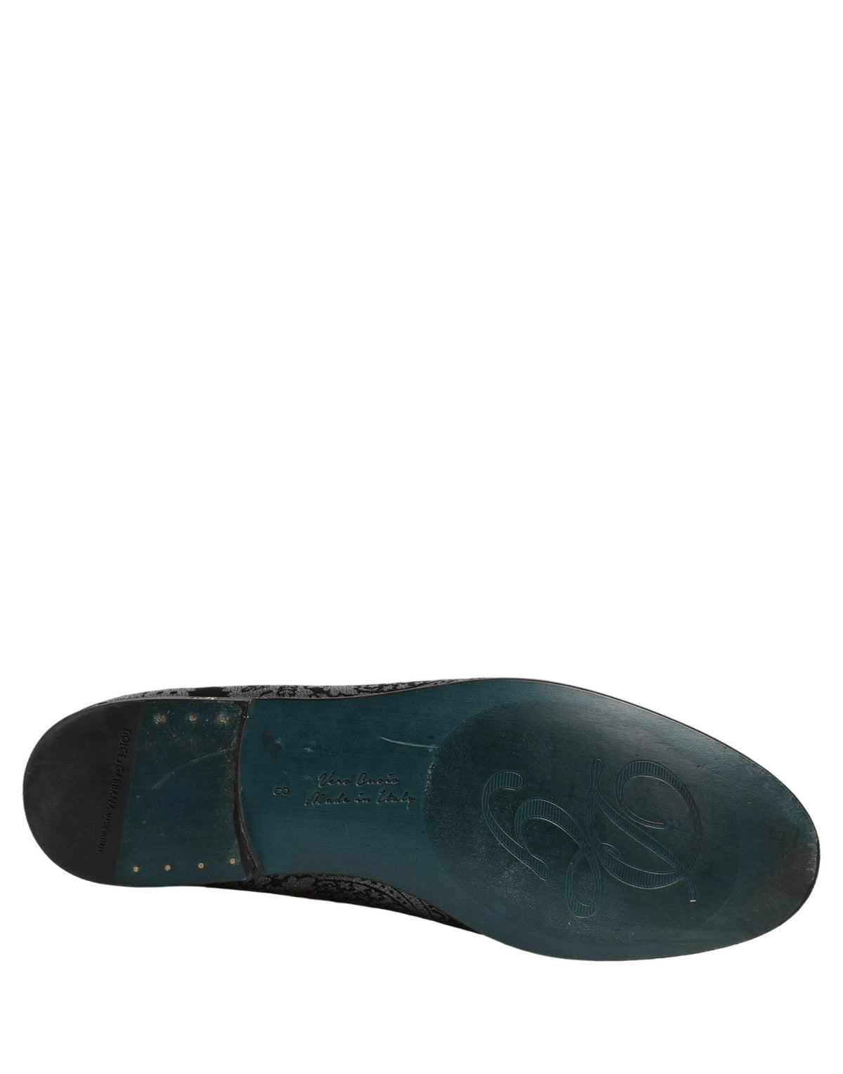 Dolce & Gabbana Silver 'Slip-On' Mini Loafers