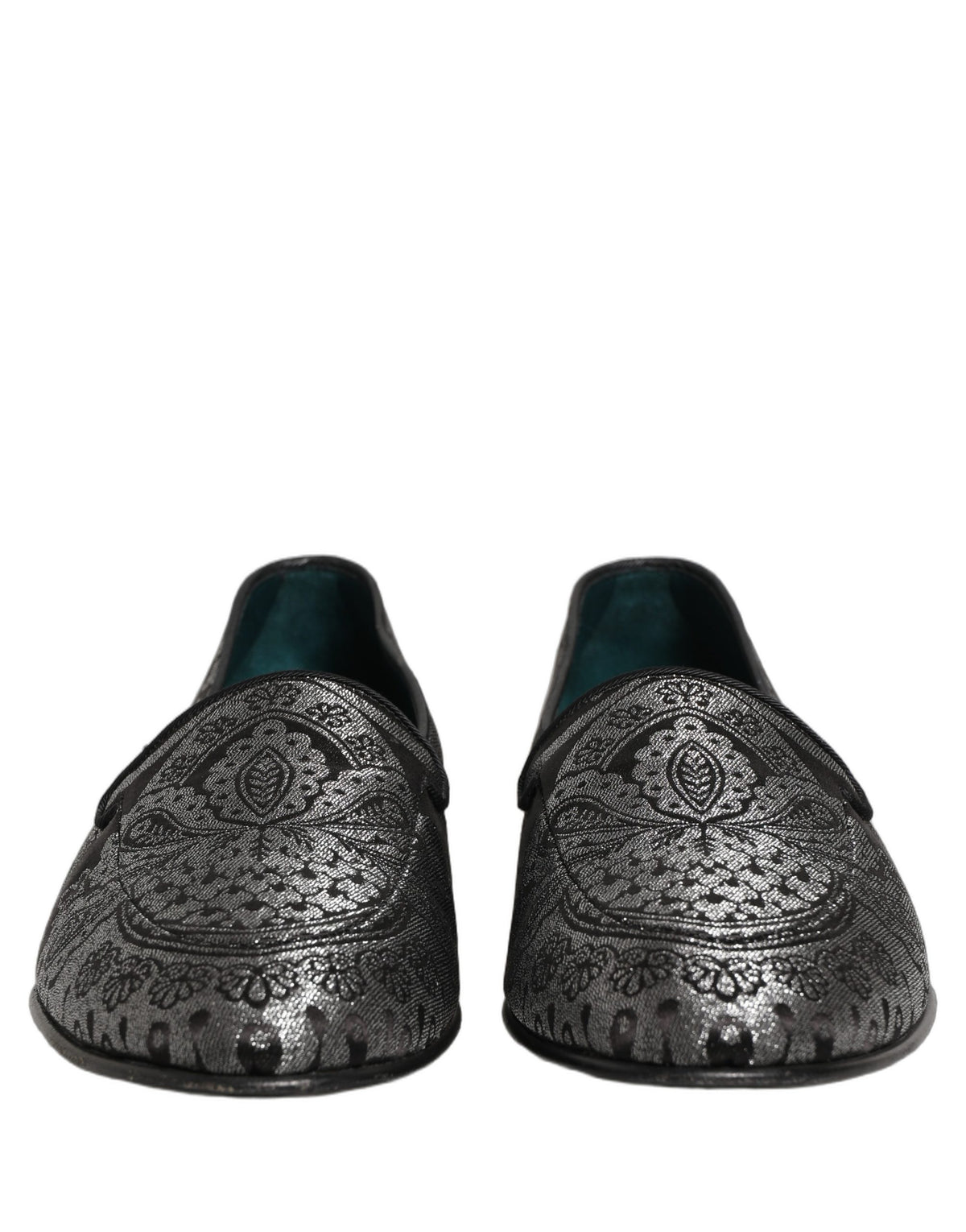 Dolce & Gabbana Silver 'Slip-On' Mini Loafers