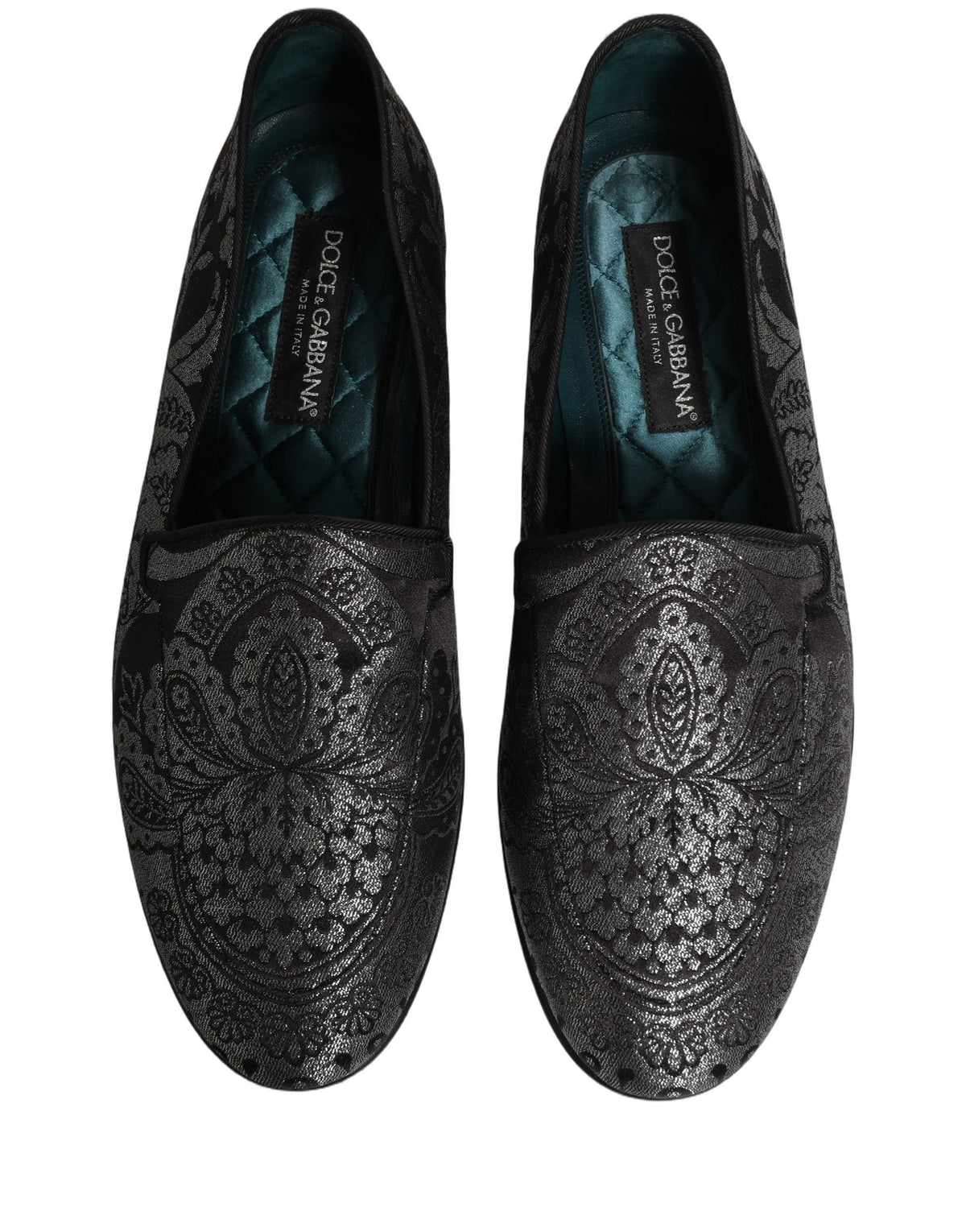 Dolce & Gabbana Silver 'Slip-On' Mini Loafers
