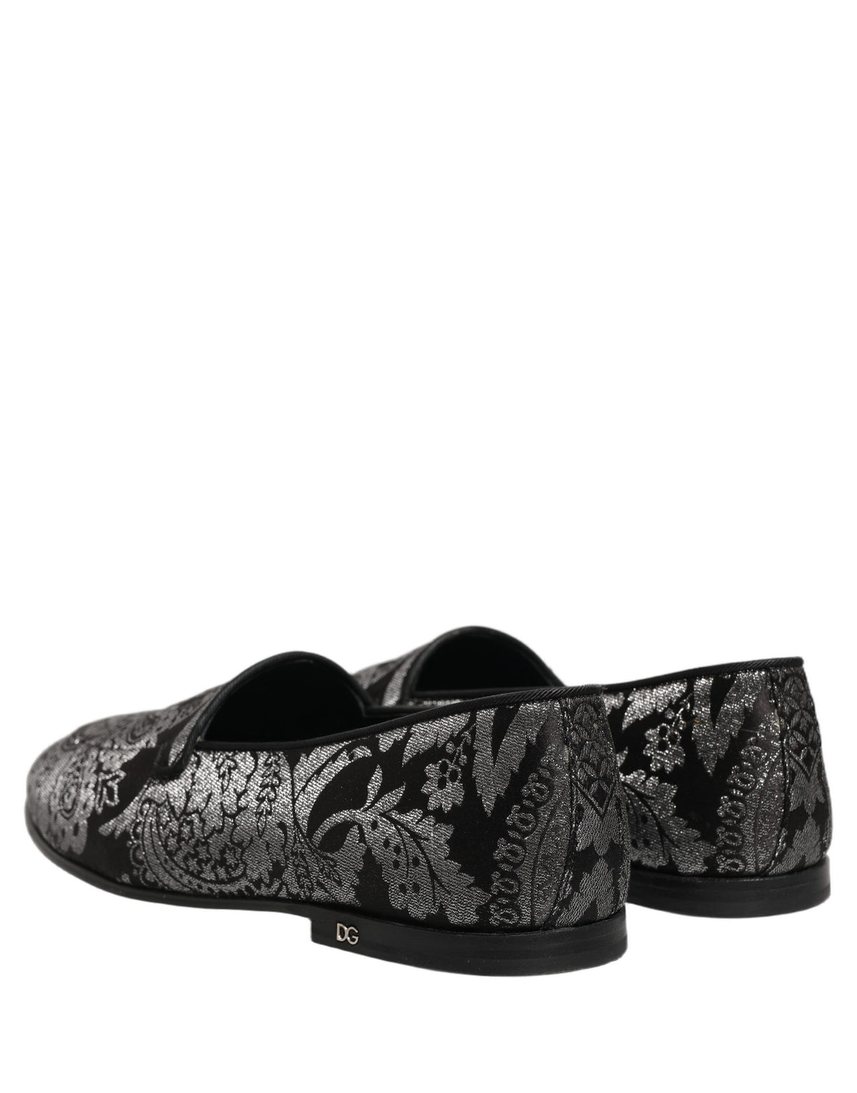 Dolce & Gabbana Silver 'Slip-On' Mini Loafers