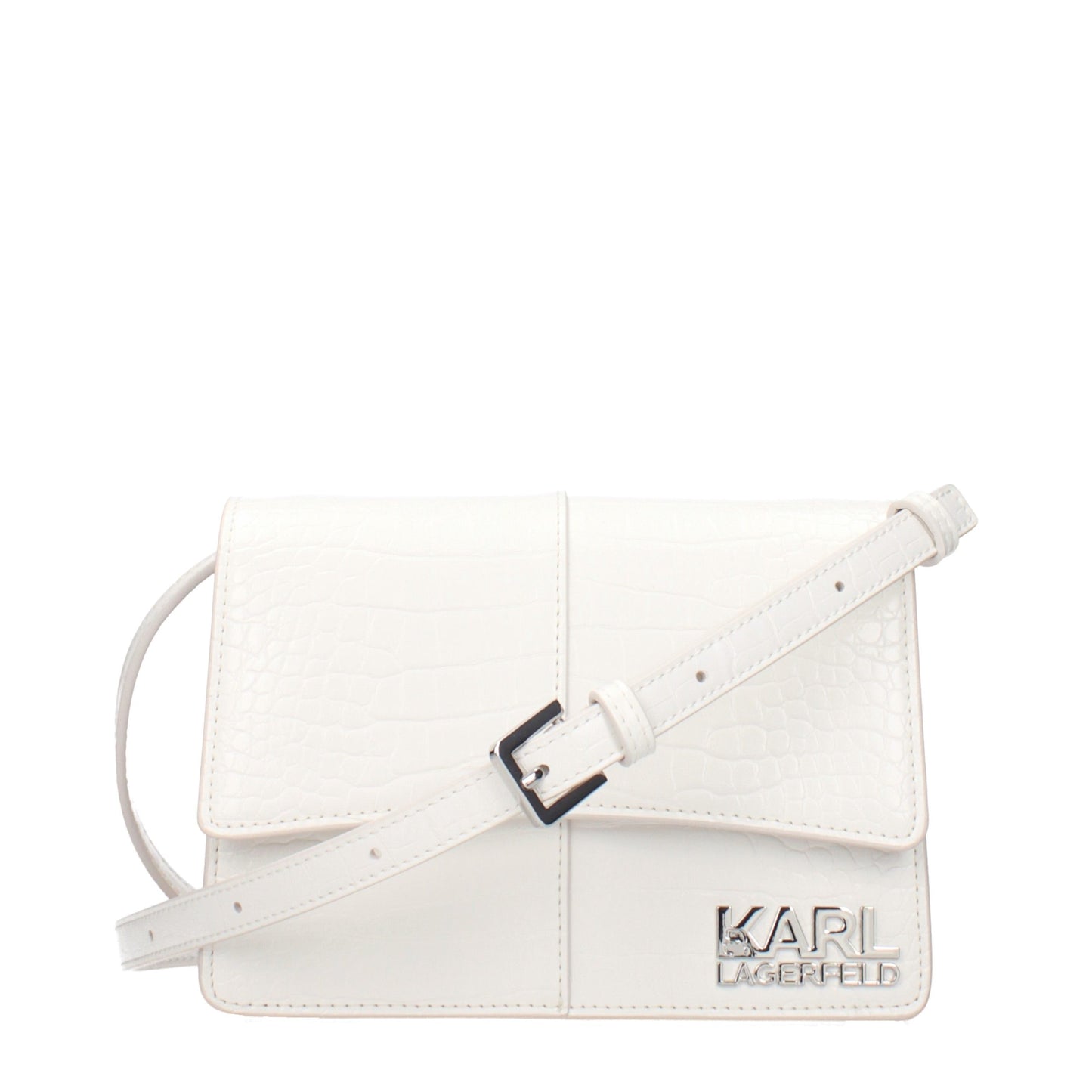 Karl Lagerfeld White Polyethylene Crossbody Bag Curated Luxury Accessories by Orvyn