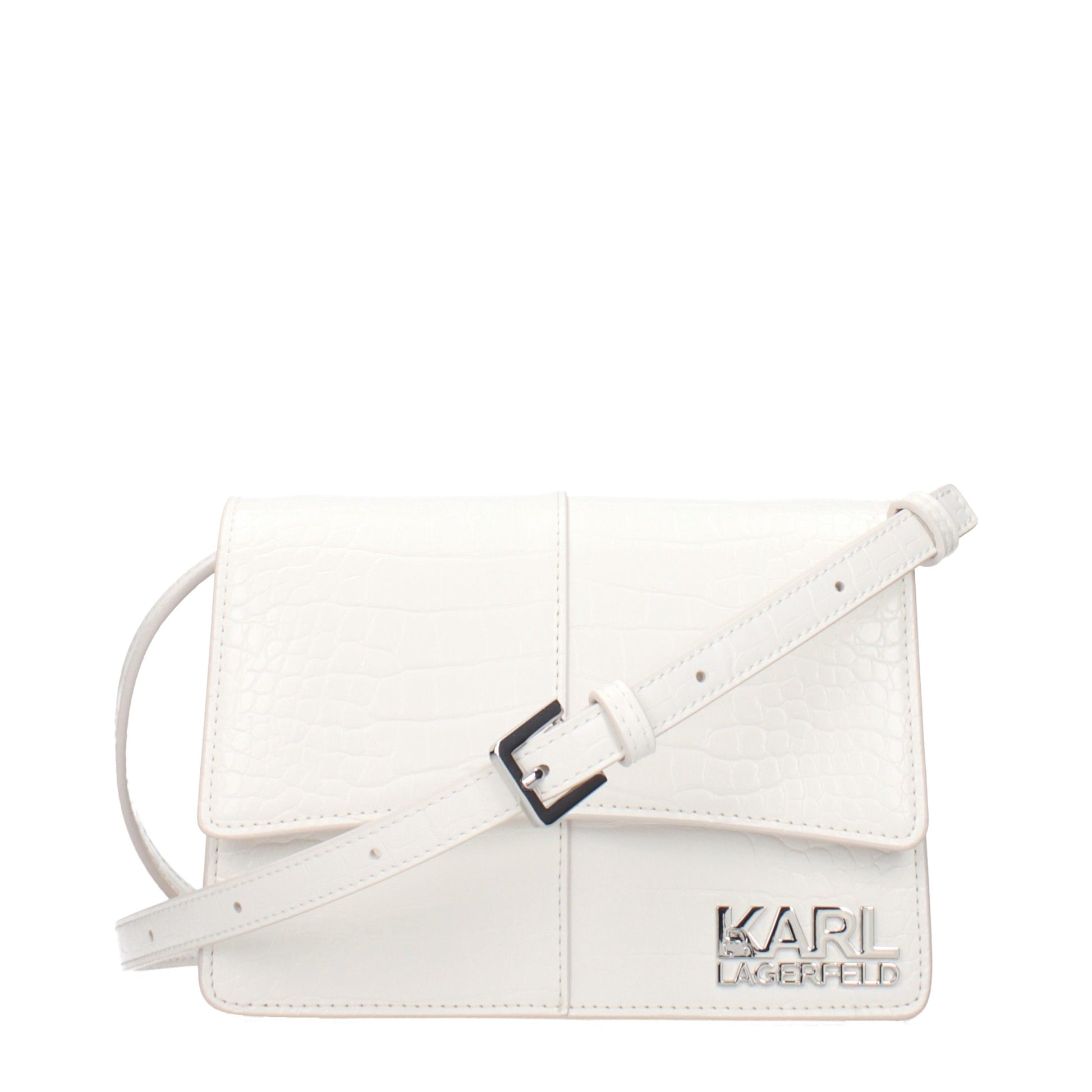 Karl Lagerfeld White Polyethylene Crossbody Bag Curated Luxury Accessories by Orvyn