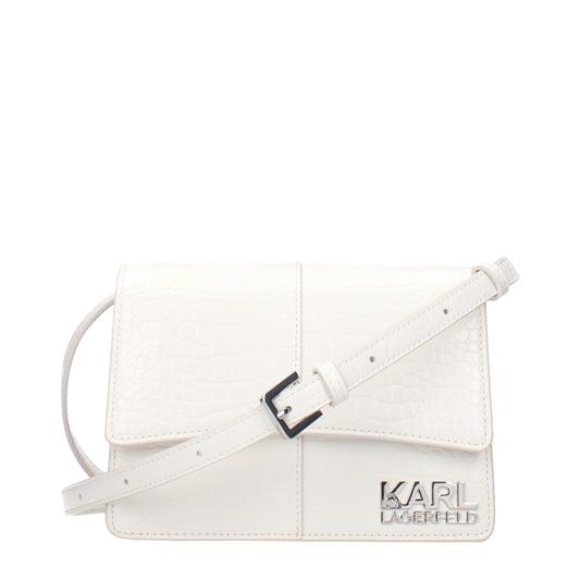 Karl Lagerfeld White Polyethylene Crossbody Bag Curated Luxury Accessories by Orvyn