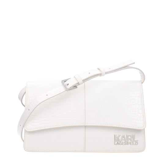 Karl Lagerfeld White Polyethylene Crossbody Bag Curated Luxury Accessories by Orvyn