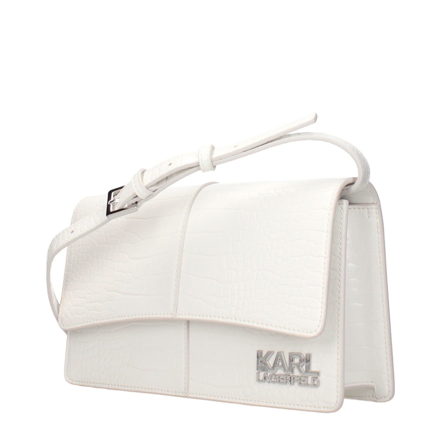 Karl Lagerfeld White Polyethylene Crossbody Bag Curated Luxury Accessories by Orvyn