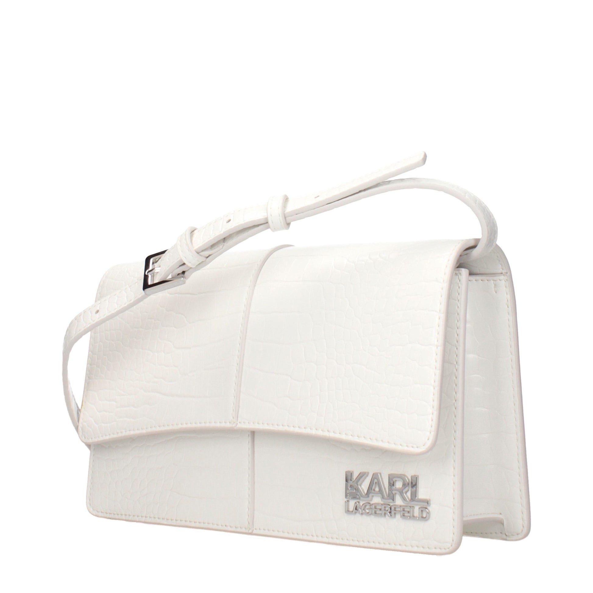 Karl Lagerfeld White Polyethylene Crossbody Bag Curated Luxury Accessories by Orvyn