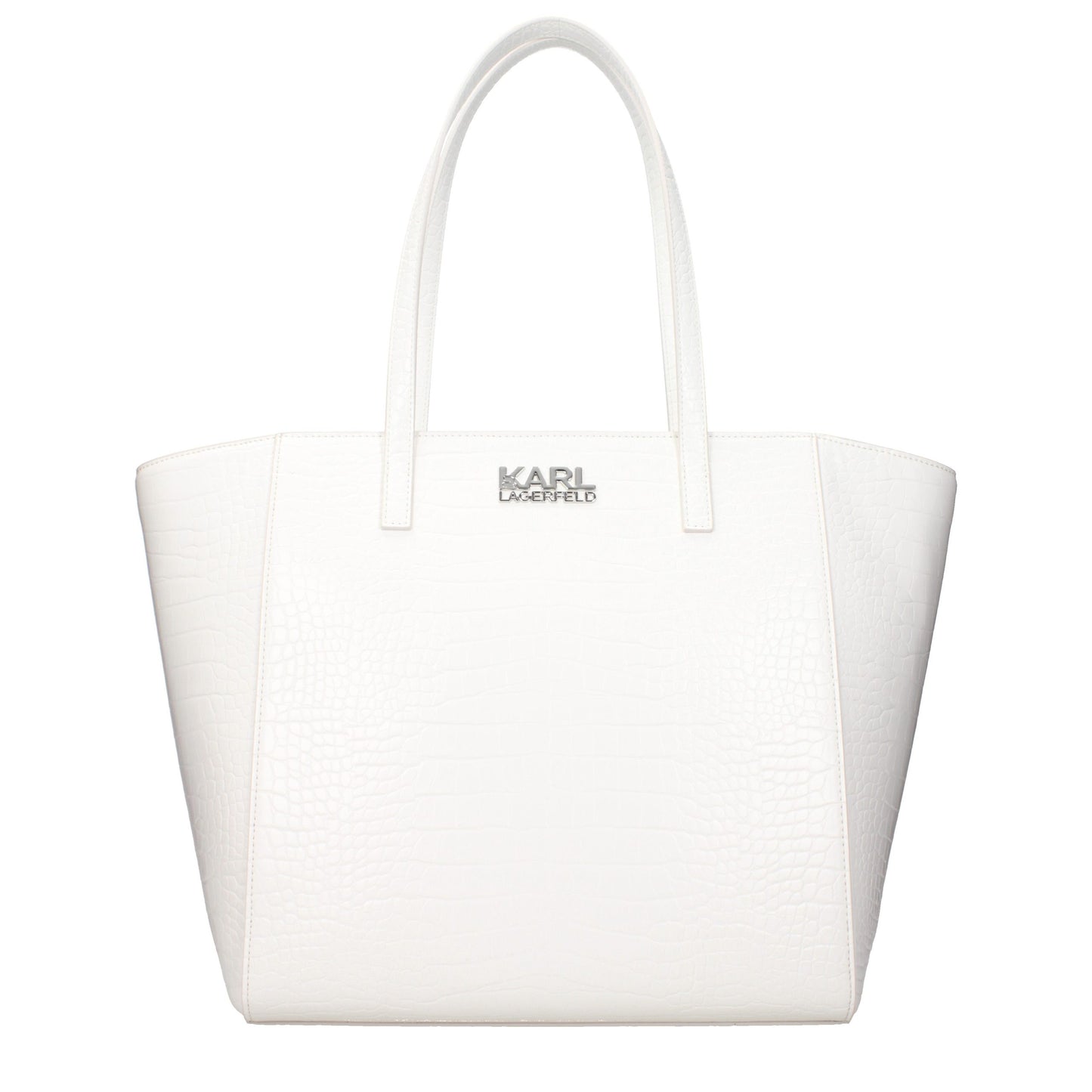 Karl Lagerfeld White Polyethylene Shoulder Bag Curated Luxury Accessories by Orvyn