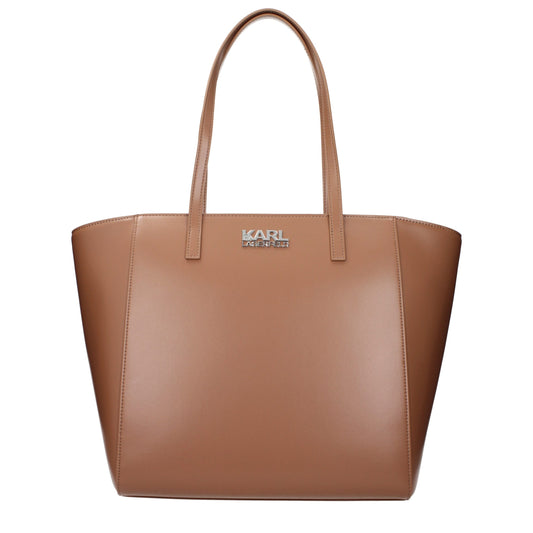Karl Lagerfeld Brown Polyethylene Shoulder Bag Curated Luxury Accessories by Orvyn