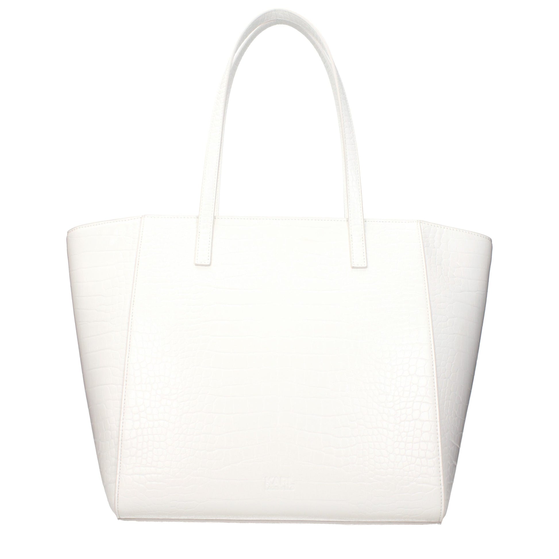 Karl Lagerfeld White Polyethylene Shoulder Bag Curated Luxury Accessories by Orvyn