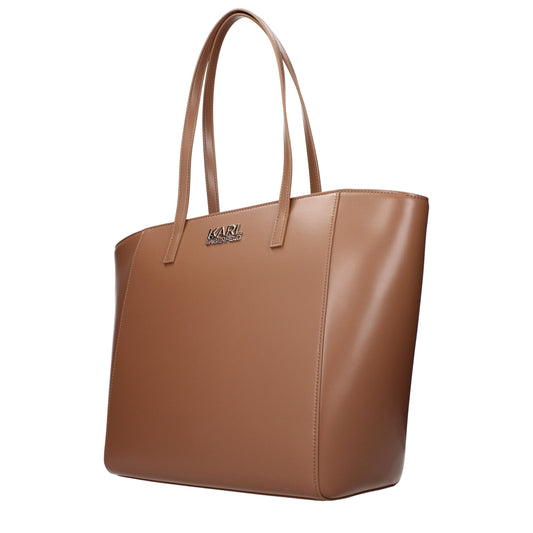 Karl Lagerfeld Brown Polyethylene Shoulder Bag Curated Luxury Accessories by Orvyn