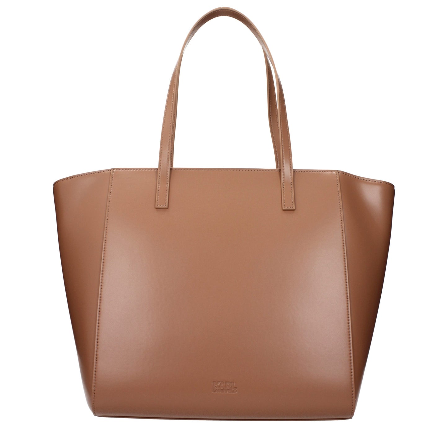 Karl Lagerfeld Brown Polyethylene Shoulder Bag Curated Luxury Accessories by Orvyn