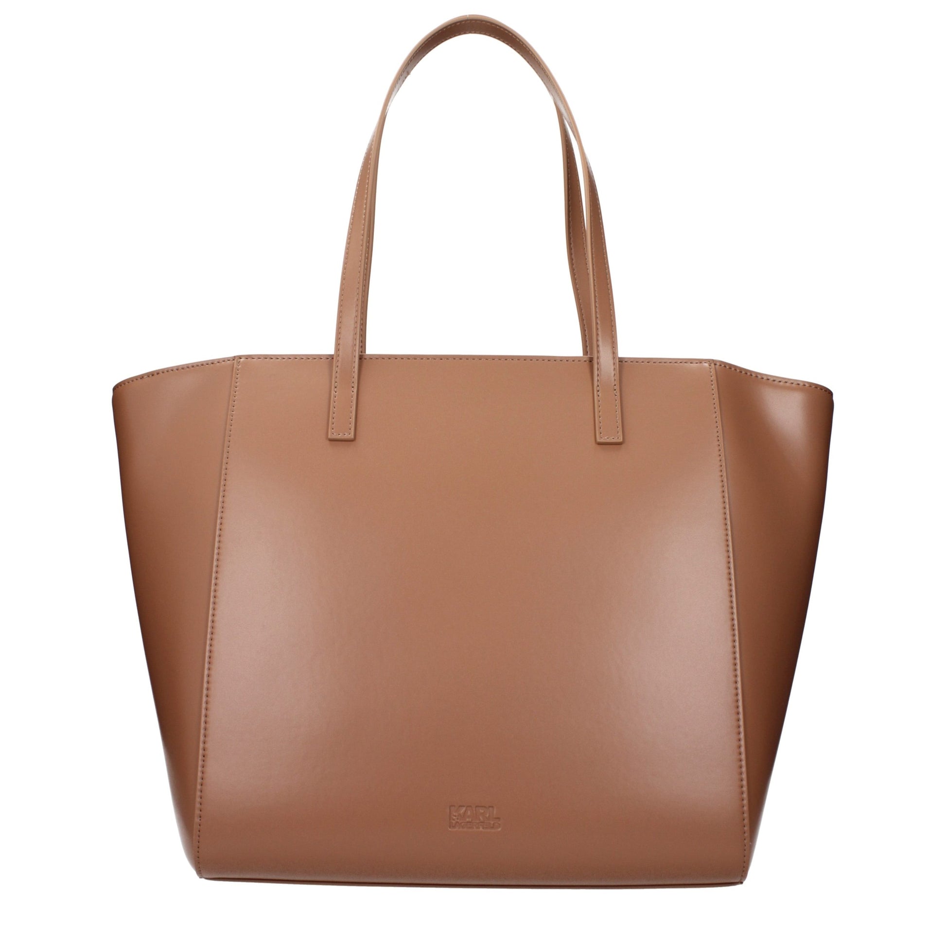 Karl Lagerfeld Brown Polyethylene Shoulder Bag Curated Luxury Accessories by Orvyn