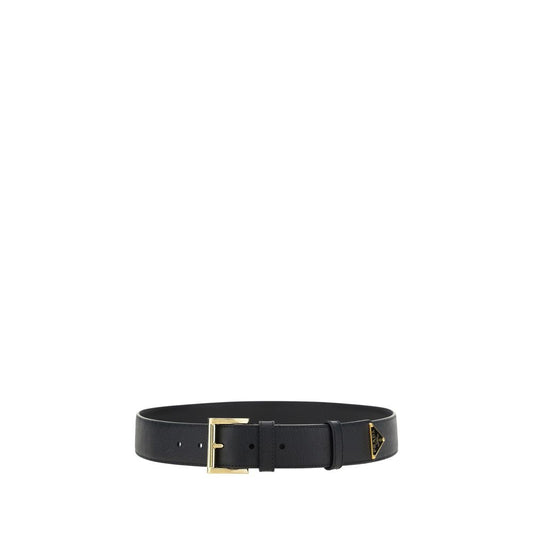 Prada Black Calf Leather Bos Taurus Regular Belt