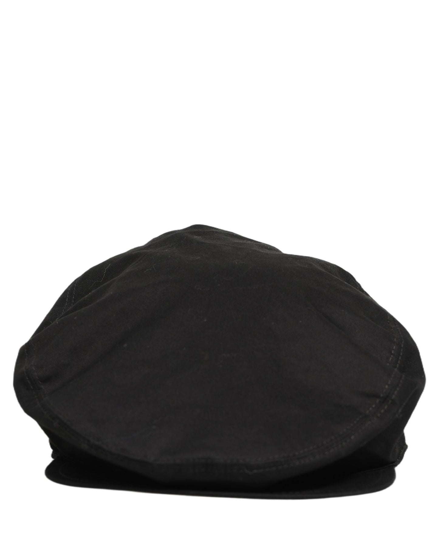 Dolce & Gabbana Men Black Cotton Stretch Newsboy Cloth Capello Hat Curated Luxury Accessories by Orvyn
