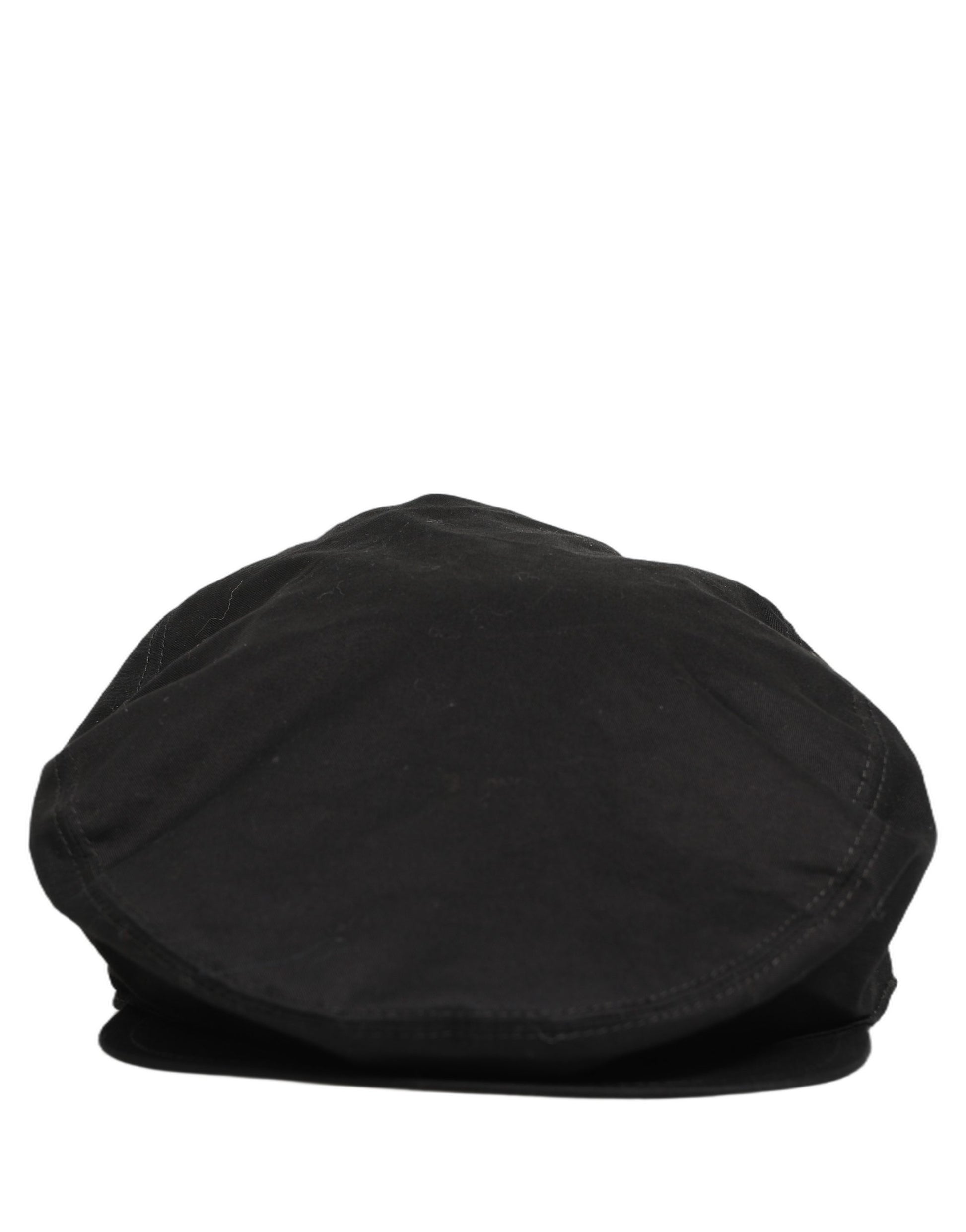 Dolce & Gabbana Men Black Cotton Stretch Newsboy Cloth Capello Hat Curated Luxury Accessories by Orvyn